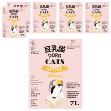 DORO CAT 豆乳貓 混合豆腐礦物貓砂, 無味, 7L, 6袋