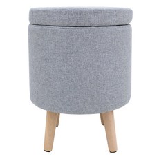 밴프 마인 패브릭 수납스툴, 그레이, 1개