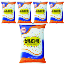 台糖 晶冰糖 甘蔗砂糖製成 風味獨特 飲料沖泡適用, 1kg, 5包