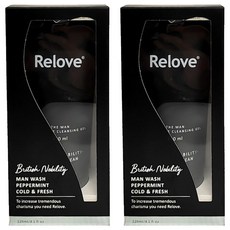 Relove男性專用私密潔淨凝露-英國紳士, 涼感洗淨, 120ml, 2條