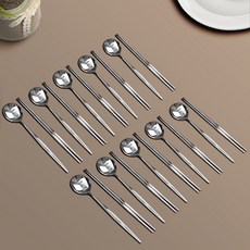 윌리브 국산 304스텐 수아 수저세트, 글로스 실버, 숟가락 + 젓가락, 10세트