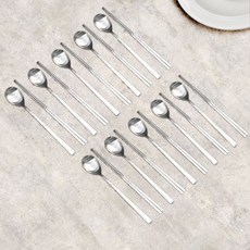 윌리브 304스텐 마므레 수저세트, 매트실버, 숟가락 + 젓가락, 10세트