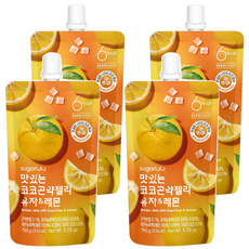 sugarlolo 蒟蒻果凍飲 柚子&檸檬, 150g, 4個