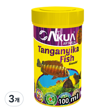 아트아쿠아 탕가니카 시클리드 열대어 사료, 100ml, 3개