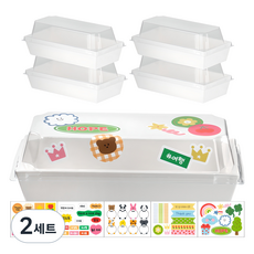 데이젤 내맘대로 DIY 도시락 직사각대 일회용용기 17 x 7 x 6.5 cm, 5개입, 2세트