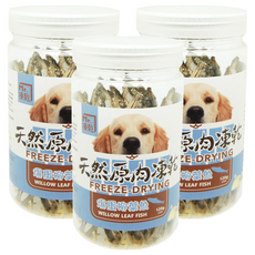 Mr.凍乾 犬用原肉 爆蛋柳葉魚 110g*3包 天然無添加 酥脆口感 狗狗健康零食首選, 120g