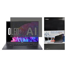 YADI 亞第 靜電吸附 16 : 10 水之鏡防窺片 Acer Swift Go 16 SFG16-72-74C7 專用 16吋, 透明黑色, 1個