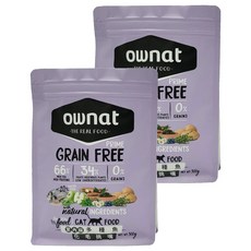 Ownat 歐娜特 無穀貓糧 化毛挑嘴室內貓配方, 多種魚, 300g, 2袋