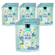 허브마리 1848 퀵드라이 실내건조 섬유유연제 아이스프레시향 리필, 1.5L, 4개