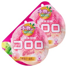 UHA 味覺糖 酷露露Q糖 水蜜桃口味, 40g, 2包