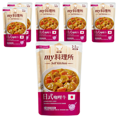 金車 my 料理所 日式咖哩牛 嚴選牛肉 多種料理方式 無添加味精防腐劑, 390g, 6袋