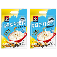 QUAKER 桂格 特濃鮮奶奇亞籽麥片 10包, 280g, 2袋