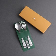 Inspoon 上帝愛你 兒童餐具 8件組, 銀色, 湯匙 8p + 叉子 8p + 筷子 8p + 包裝紙 + 貼紙, 8套