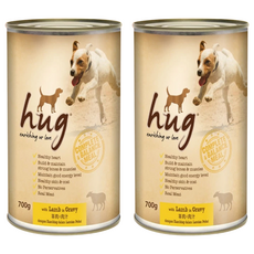 hug 哈格 全年齡犬 主食狗罐頭, 羊肉 + 肉汁, 700g, 2罐
