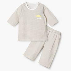 unifriend 兒童迷你恐龍棉質七分袖家居服上下套裝