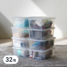 IRIS OHYAMA 愛麗思歐雅瑪 韓國製造多功能收納箱 CLC-4, 透明, 3.5L, 32個