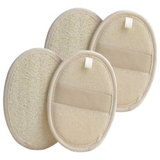 스크럽 때밀이 샤워타월, 베이지, 2개, 1개입