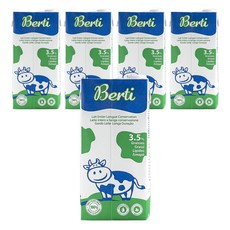 歐洲寶貝 優質保久牛奶 100%生乳 UHT超高溫滅菌, 1L, 5瓶