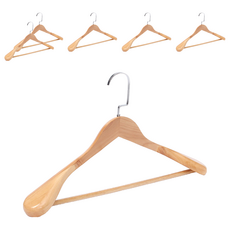 西裝原木衣架, 自然木頭色, 6個
