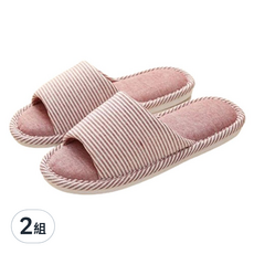 ARYKO 條紋室內拖鞋, 粉色, 2雙