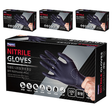Tapex 丁腈手套 100p, 黑色, 中(M), 4個