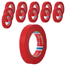 iQIHAN 彩色紙膠帶 15mm x 15m, 12個, 紅色