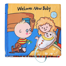 Oceanbaby 獨立學習布書 我當哥哥了, 18*18cm 柔軟纖維 棉布 0歲以上適用