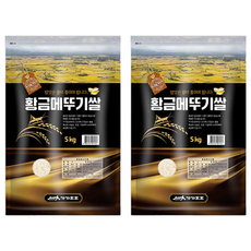 가가호호 2025년산 햅쌀 황금메뚜기쌀 백미, 상등급, 5kg, 2개