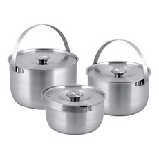 Hi CHEF 掌廚 316手提調理鍋3件組, 不鏽鋼色, 16 公分調理鍋 + 19 公分調理鍋 + 22 公分調理鍋, 1組