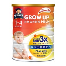 QUAKER 桂格成長奶粉強大三益菌配方, 1-4歲, 1.5kg, 1罐