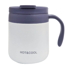 Caldo 卡朵生活 霧面附蓋保溫杯 M252, 白色, 1個