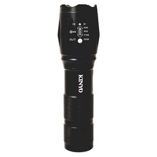 Kinyo 大廣角高亮度手電筒 LED-5037, 1個, Black