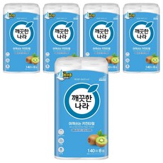 KleanNara 可綠納樂 捲筒式廚房紙巾 140張 節約式 193x120mm, 8捲, 5袋