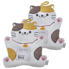 MORINO 摩力諾 造型擦手巾 24 x 35cm 發財貓, 1條, 2條