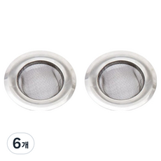 Apnalchangchang 廚房水槽不鏽鋼洗碗槽排水口細網 5cm, 銀色, 6個