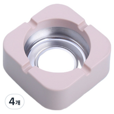 캐시리치 북유럽 스타일 재떨이 스퀘어 9 x 9 x 3.5 cm, 핑크, 4개