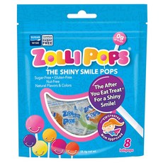 ZOLLI POPS 木糖醇無糖棒棒糖 綜合水果口味, 58.4g, 1袋