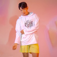 VENDIS 男款字母印花連帽防曬T恤 C274+鬆緊綁繩沙灘褲套裝 M613