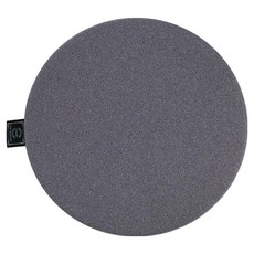 海綿綁帶 圓形坐墊 聚酯纖維面料 舒適柔軟 高彈性 可拆洗, 38cm, 深灰色