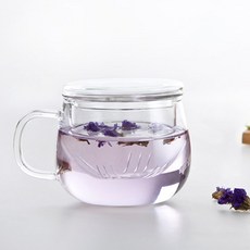 RELEA 附蓋玻璃茶杯 300ml, 無色, 1個