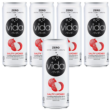 vida 氣泡飲 鹹荔枝味, 325ml, 5罐