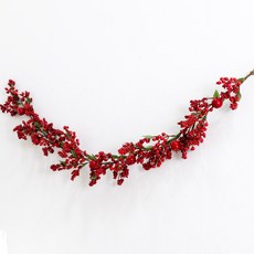 flowertree 室內牆面裝飾小物 漿果松樹花環 180cm, 蘋果松樹