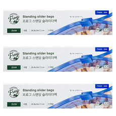 SINCERELY Frog 立式滑鏈冷凍袋 9入, 大(L), 3個