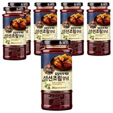 백설 칼칼하게 매운 생선조림 양념장, 6개, 285g