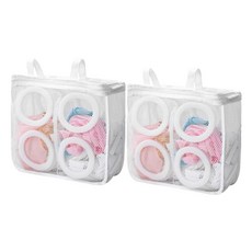 運動鞋洗衣網袋 白色, 單色, 2個