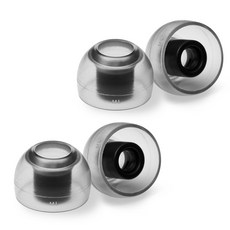 아즈라 크리스탈 스탠다드 액상실리콘 LSR 호환 이어팁 ML 2p, Clear Gray, 2개
