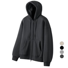 Naven 寬鬆版型刷毛連帽拉鍊外套 N19HZ