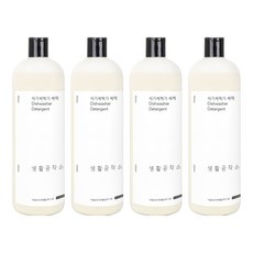 생활공작소 식기세척기용 액체세제, 1L, 4개