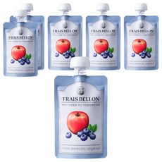 프레벨롱 짜먹는 국산 과일퓨레, 혼합맛(사과/블루베리), 100g, 6개