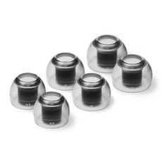 AZLA Crystal Standard 液態矽膠 LSR 相容耳塞套 MS + M + ML 套組, 單一商品, Clear Gray, 1個